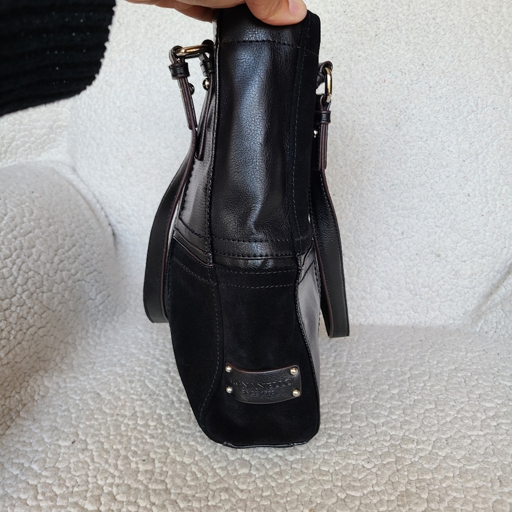 Tignanello Black Leather Patchwork Shoulder Bag - image 5